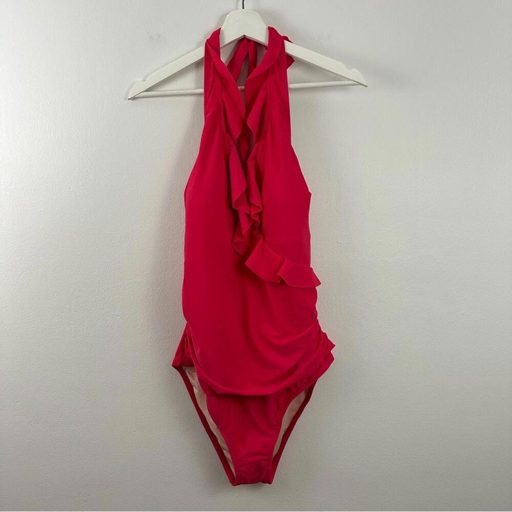NWT CUPSHE Red Ruffled One Piece Swimwear Women's Size XXL